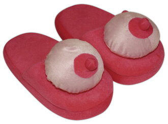 Plyšové papuče "Prsia"