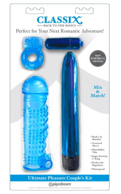 Ultimate Pleasure Couple’s Kit modrý set