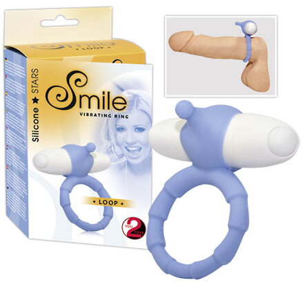 Vibračný krúžok Smile "LOOP" modrý