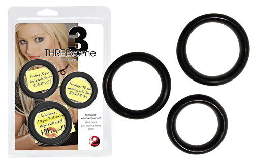 Krúžky"Three Some Cockring Black" Krúžky"Three Some Cockring Black"