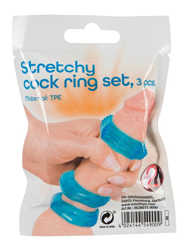 Stretchy cock ring set 3ks