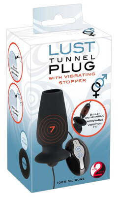Análny kolík "Lust Tunnel Plug with vibrating stopper"